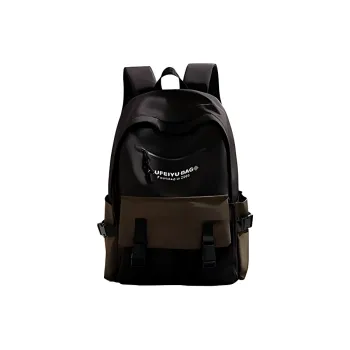 VIHUS Nylon Backpack Unisex Black/Army Green