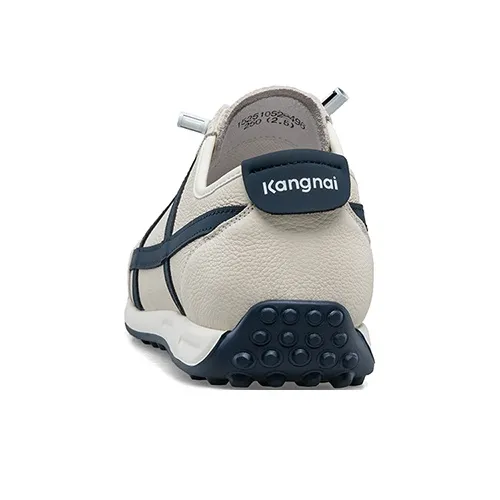 KANGNAI Men's Casual Shoes Men Low Top White/Blue-2