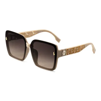 COLORE.IN TR/Memory Plastic Square Sun Eyes Women's