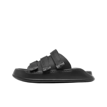 APRHE Rubber Sole Slip Resistant Abrasion Resistant Slide Slippers Men's Black