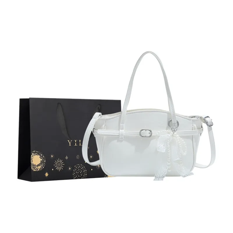 Yi Brigade PU One Shoulder Handbag Women's Blue/Pink/White/Black-8