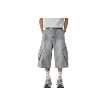 WPOOLL Denim Shorts Unisex Nostalgic Blue