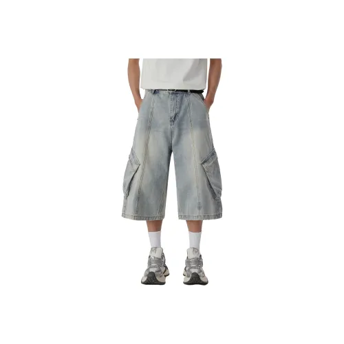 WPOOLL Denim Shorts Unisex Nostalgic Blue
