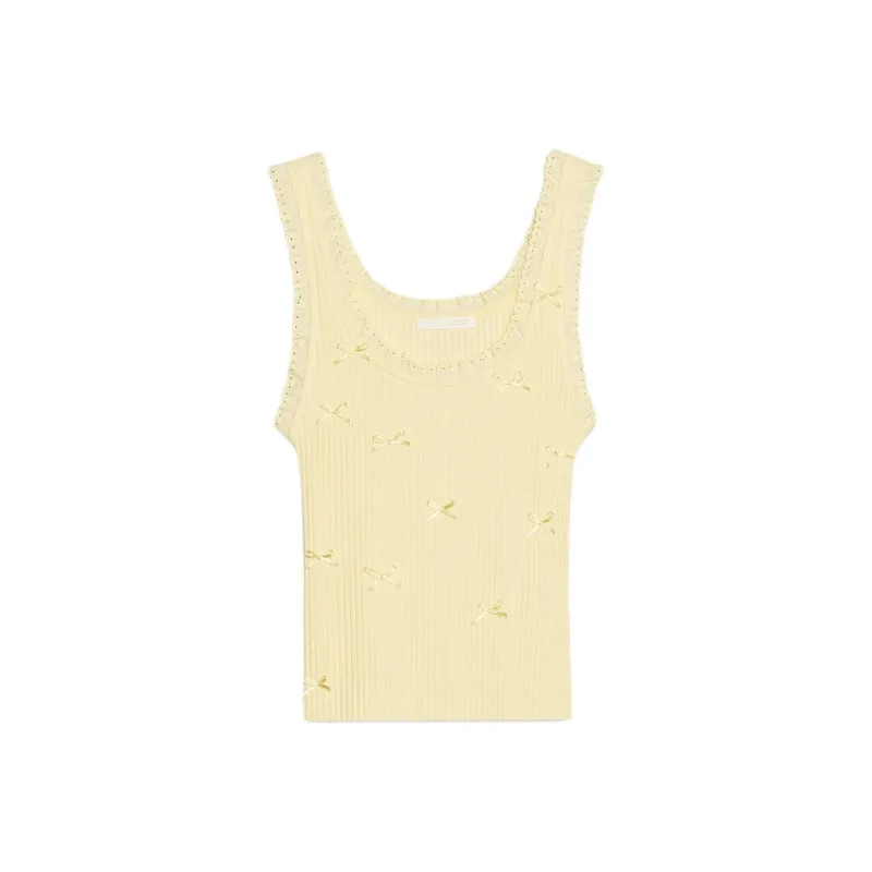 ZARA Tank Tops Women's Yellow-0