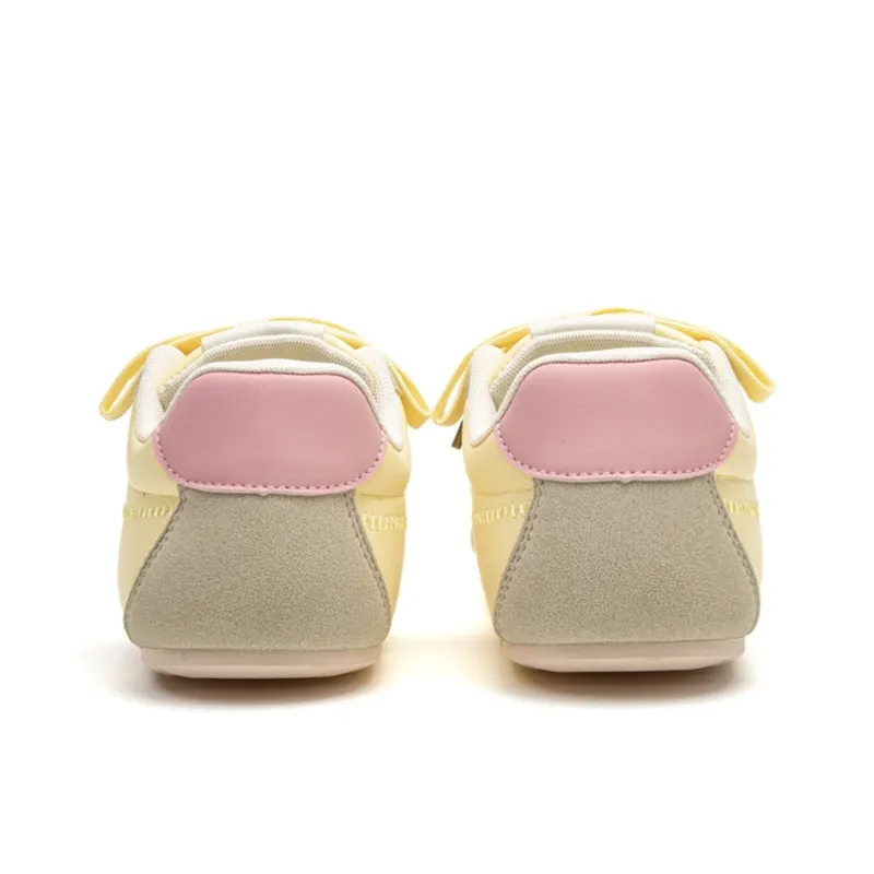 The New Age Family Low Top Skateboard Shoes Women's Yellow Pink-3