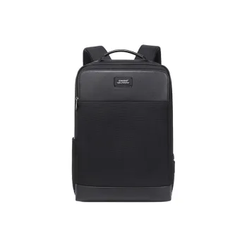SWISS MILITARY Microfiber With Oxford Backpack Men's Black