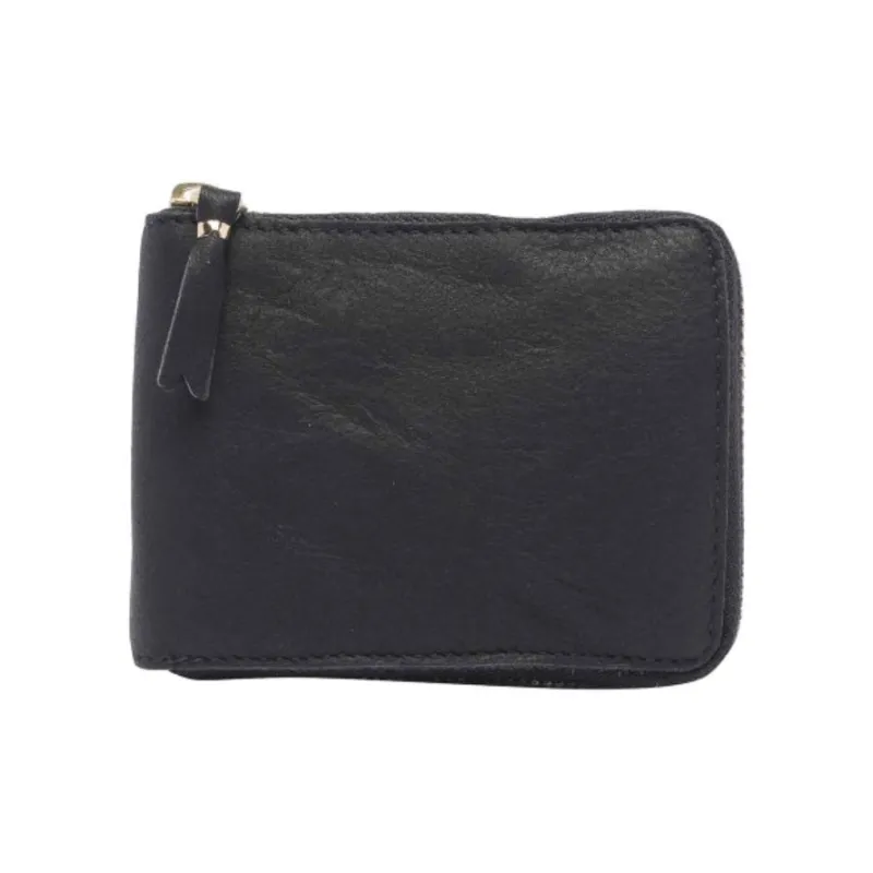CDG Calfskin Wallet Women's Black-0