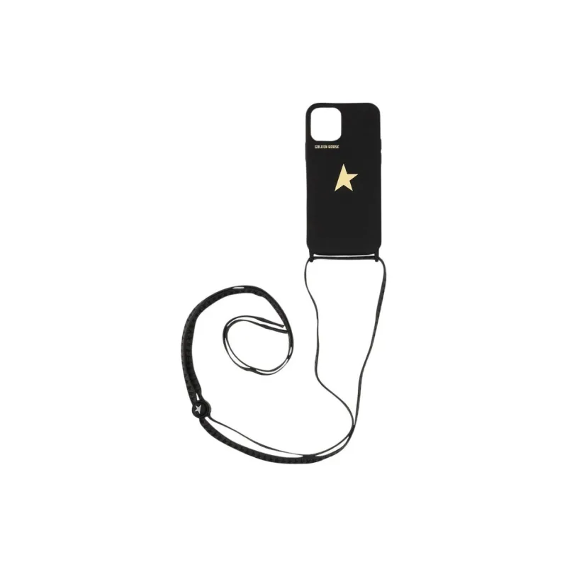 Golden Goose Silicone Material With Cell Phone Shoulder Strap Phone Cases Compatibility IPhone 12/12 Pro Minimalist-3
