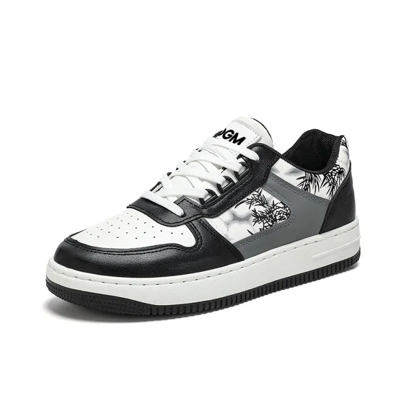 OUGLEMEN Anti Slip Wear Resistant Low Top Skateboard Shoes Men's Box-2