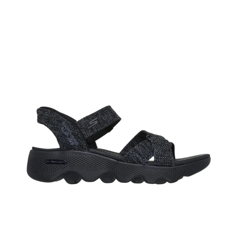 Skechers Go Walk Massage Fit Beach Sandals Women's Black-1