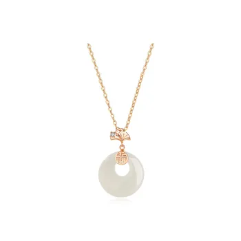 Seven Seven Silver Jewelry Natural Chalcedony Jade Necklaces Women's