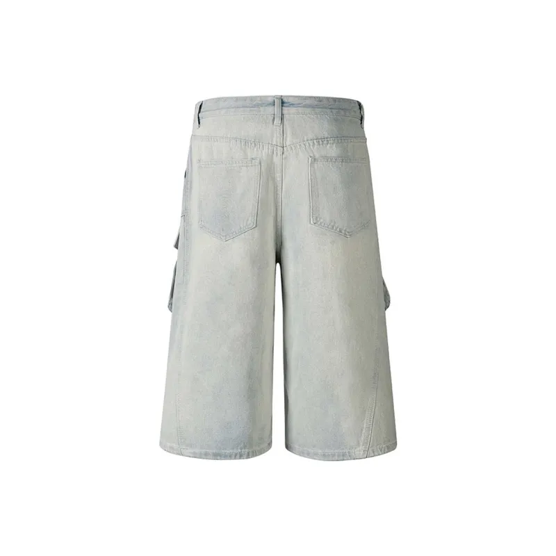 COOLALPACA Denim Shorts Unisex Blue-1