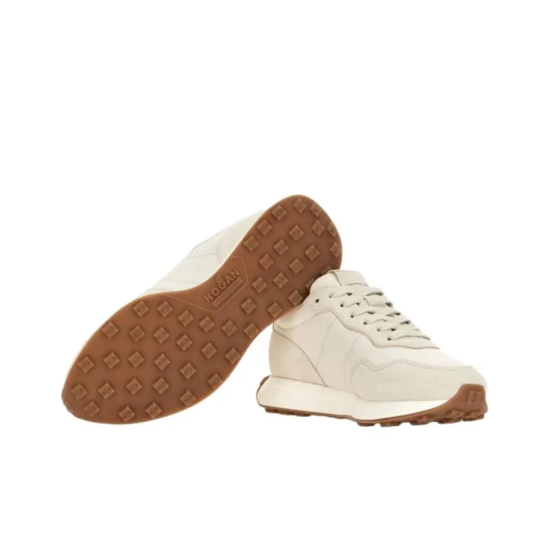 HOGAN H601 Low Top Casual Shoes Men's Beige-3