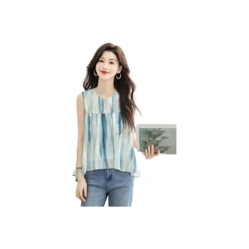 Cypress House Shirts Women's Blue Green Stripes