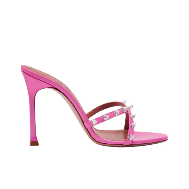 AMINA MUADDI Quiet Slide Slippers 10.5cm Women's Pink-1