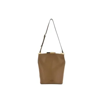 TOD'S Cow Leather Bucket Bags Crossbody Bag, Shoulder Bag Trumpets Women's Brown