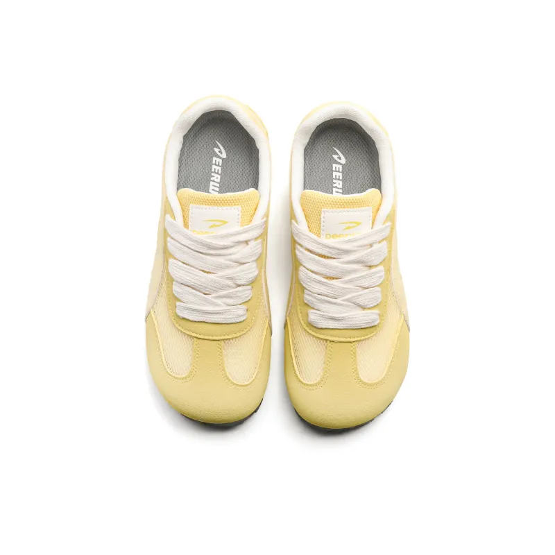 DEERWAY Height Increasing Abrasion Resistant Low Top Casual Shoes Women's Yellow-3