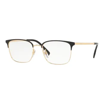 Burberry Alloy Square Eyeglass Frames Men's Black Gold