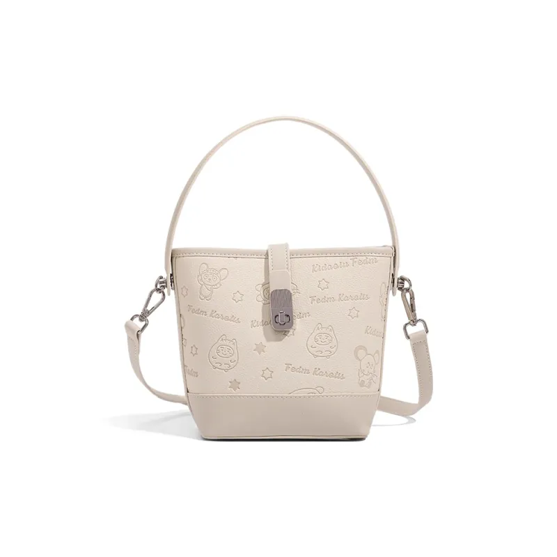 CLEVER& KETCH PU One Shoulder Handbag Regular Women's Pink/Ecru-5