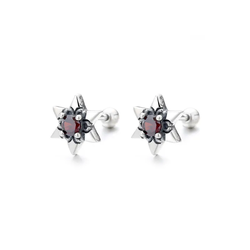 KwOnline S925 Silver Stud Earrings Unisex-0