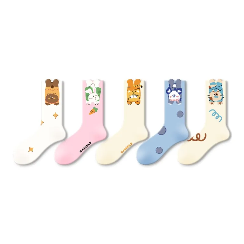 Gentle Welcome Mid Calf Socks Women's 5 Pack-2