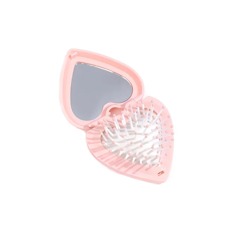 Future Maple Foldable Heart With Built in Clear Mirror Finish Air Cushion Comb Massage-7