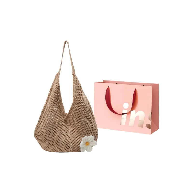 WHEELY BABY+ Woven Shoulder Bag Regular Women's Ecru/Khaki/Green/Pink-4
