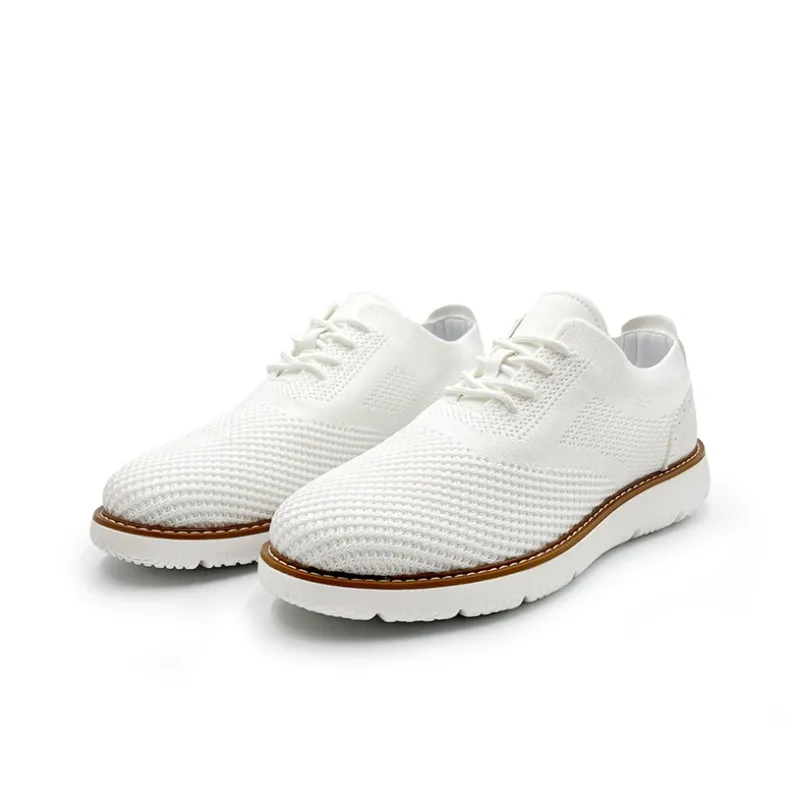 KYMOOU Slip Resistant And Breathable Low Top Casual Shoes Men's White-2