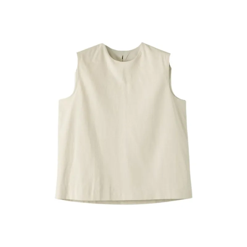 Late White Tank Tops Women's Light Apricot-0