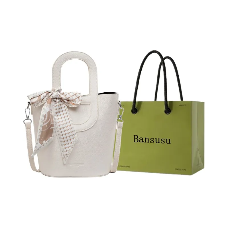 Bansusu PU Crossbody One Shoulder Handbag Women's Black Ecru/Blue Yellow-4
