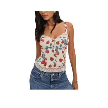 Reformation Tank Tops Women's Strawberry Print