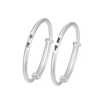 Bowl S999 Fine Silver Sterling Silver Bracelets Unisex