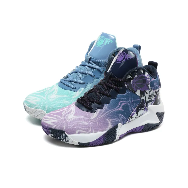 Black tailed Deer Shock Absorbers Slip Resistant Breathable High Top Basketball Shoes Men's-20