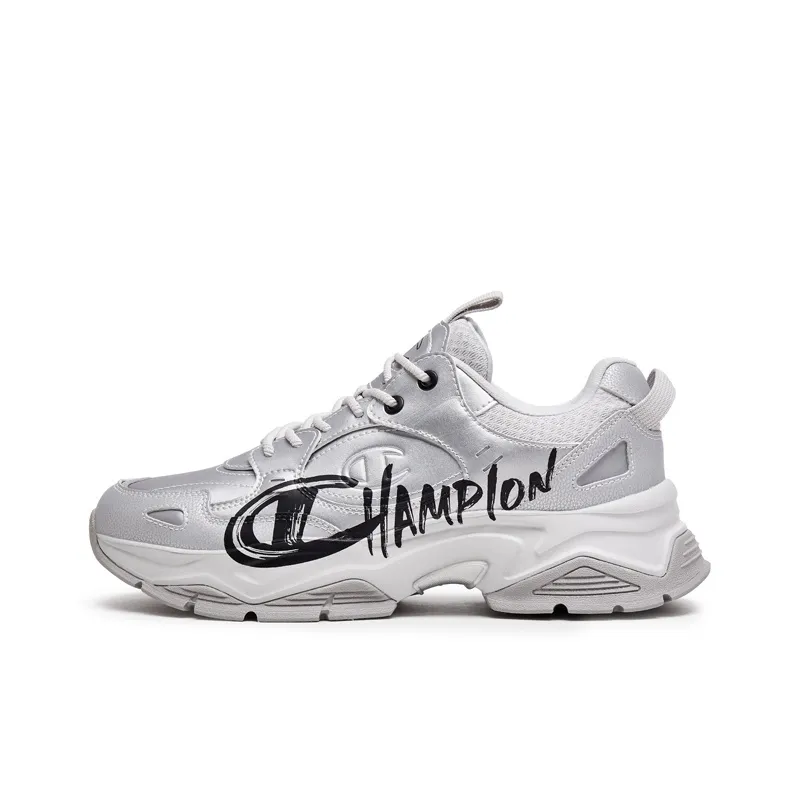 Champion Balance Low Top Chunky Sneakers Men's Silver White/Black-0