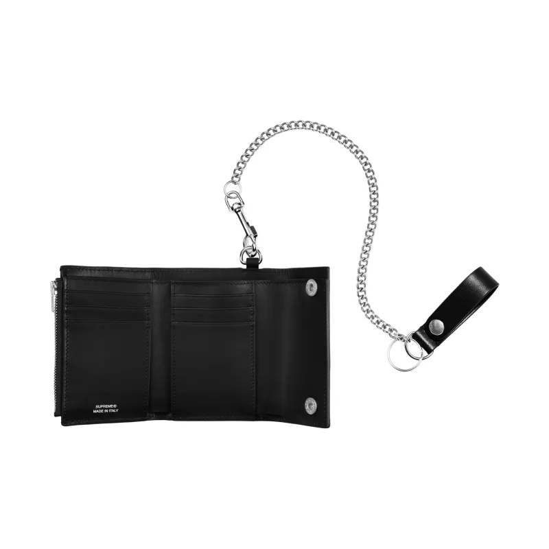 Supreme Calfskin Wallet Regular Unisex Black-2
