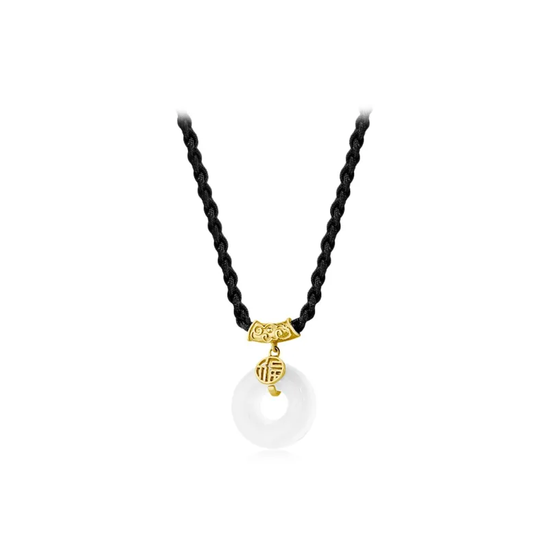 D.K.X Chalcedony Jade Necklaces Unisex-0