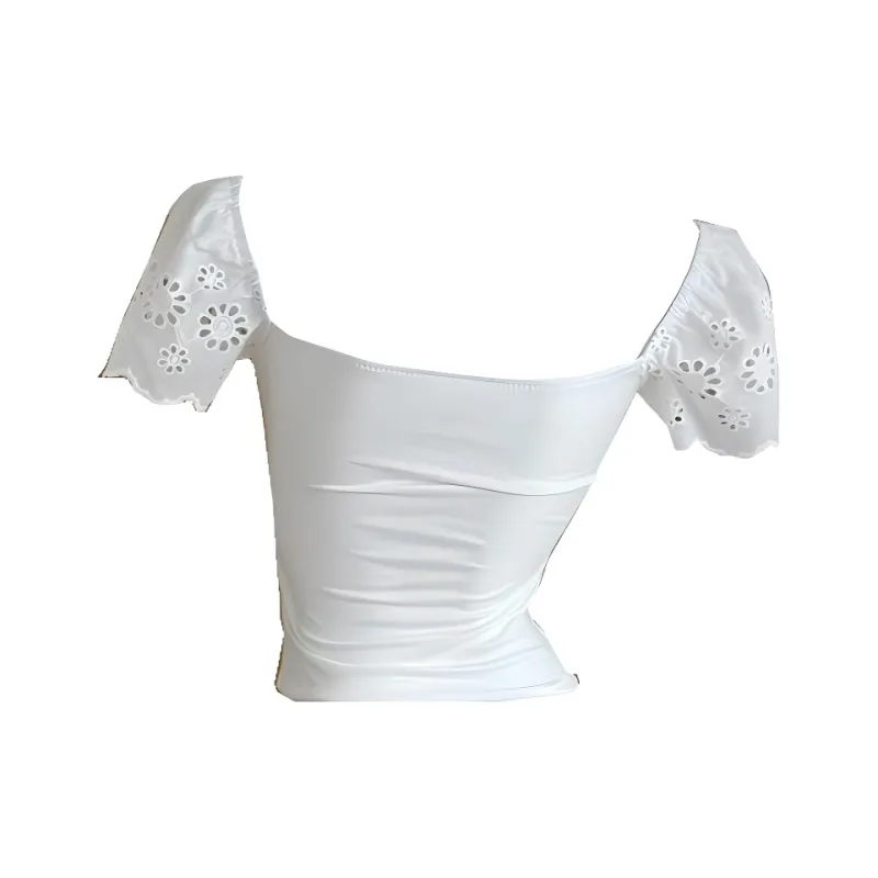 DOSOHEB Flutter Sleeve T Shirt Women's-1