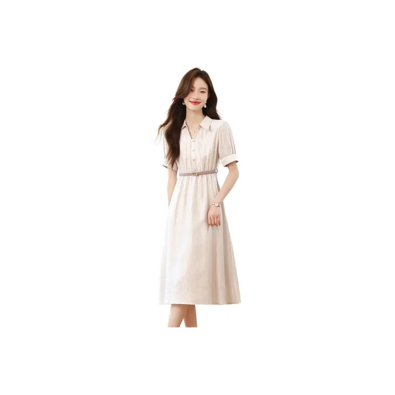 Mu Xiao Xin Short Sleeved Dress Women's-0
