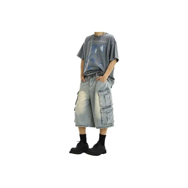 Weles Denim Shorts Unisex Blue-0