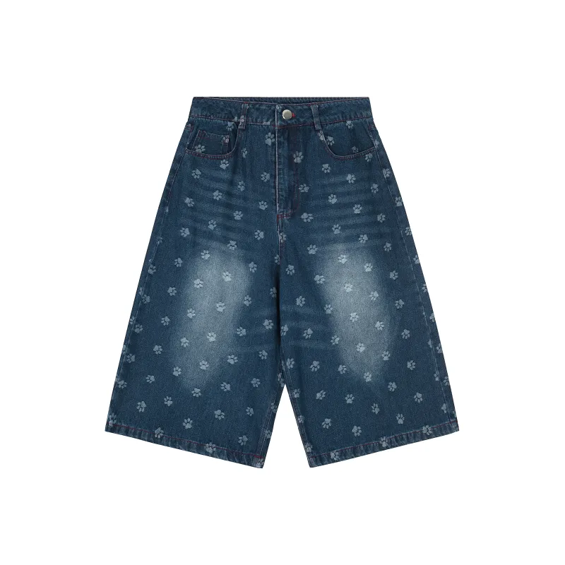 VINMUK Denim Shorts Unisex Dark Blue-0