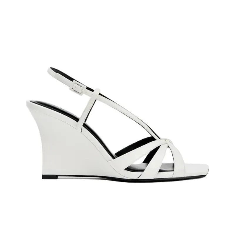 ZARA One Strap Sandals 9.5cm Women's White-1