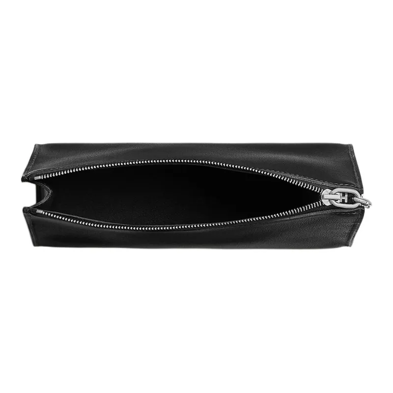 HERMES Zipengo Evergrain Calfskin Travel Storage Bag Unisex 89 Noir Black-2
