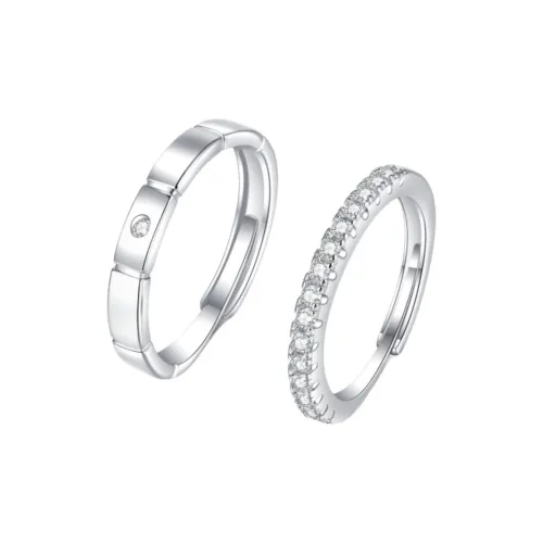 Barbie Zircon Rings Unisex Silver