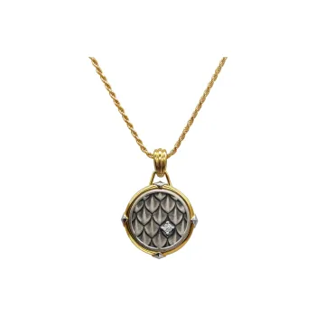 ICEWALD 925 Sterling Silver Necklaces Men's Multicolor Fortune Coins