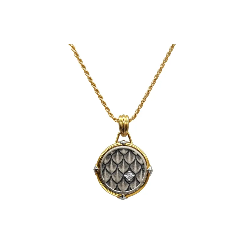ICEWALD 925 Sterling Silver Necklaces Men's Multicolor Fortune Coins-0