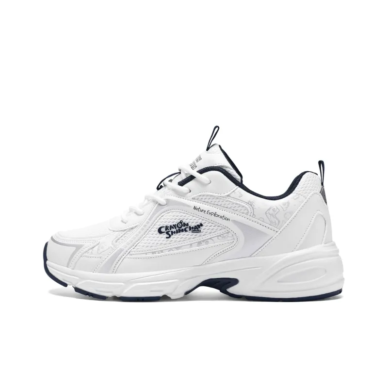 Crayon Shinchan Chunky Sneakers Unisex Low Top White Blue-15