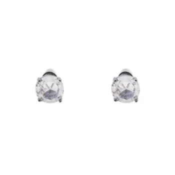 Balenciaga Rhinestone, Brass, Glass, Stainless Steel, Copper, Glass Fiber, Nylon Stud Earrings Women's Silver