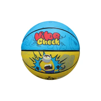 SIPAKESPORT x MINIONS PU Basketball Blue Yellow Size 7 Ball Street Unisex