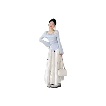 XIANSINIAO Two Piece Skirt Sets Women's Top+Skirt