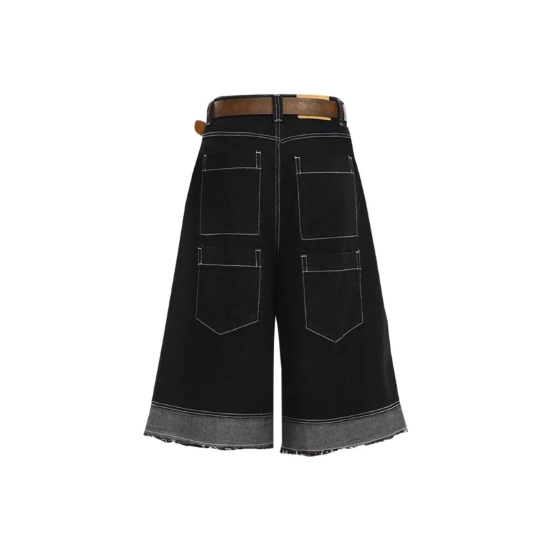 DJ.SPIRIT Denim Shorts Unisex Black-1